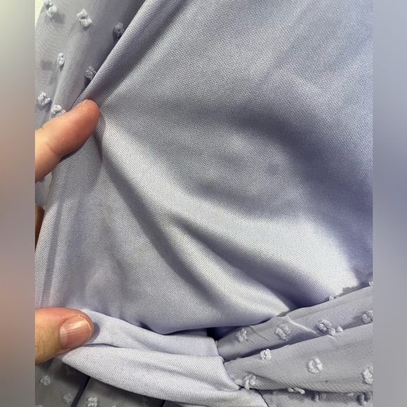 Plus Dobby Chiffon Wide Sleeve Dress - Picture 10 of 12